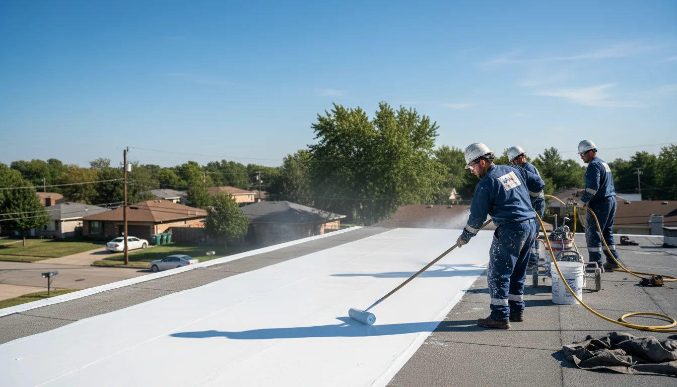 Commercial roof coating in Bruceville, TX near me